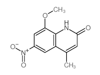 2(1H)-Quinolinone,8-methoxy-4-methyl-6-nitro- Structure