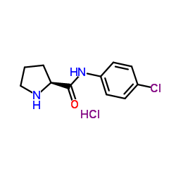 N-(4-Chlorophenyl)-L-prolinamide hydrochloride (1:1)结构式