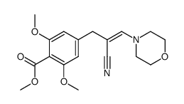 methyl 4-(2-cyano-3-morpholinoallyl)-2,6-dimethoxybenzoate Structure