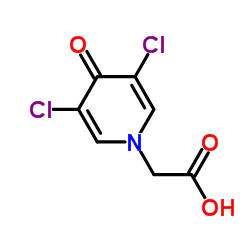 3,5-二氯-4-吡啶酮-1-乙酸结构式