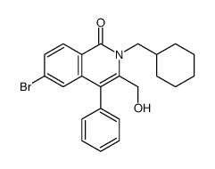 6-溴-2-(环己基甲基)-3-(羟基甲基)-4-苯基-1(2H)-异喹啉酮结构式