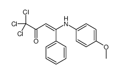 1,1,1-trichloro-4-(4-methoxyanilino)-4-phenylbut-3-en-2-one Structure