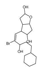 4-(2-bromo-5-cyclohexyl-3-hydroxy-1-penten-1-yl)hexahydro-2H-cyclopenta[b]furan-2,5-diol structure