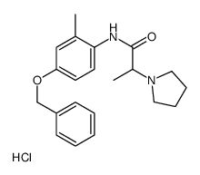 N-(2-methyl-4-phenylmethoxyphenyl)-2-pyrrolidin-1-ylpropanamide,hydrochloride Structure