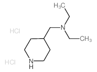 N-Ethyl-N-(4-piperidinylmethyl)-1-ethanamine dihydrochloride结构式