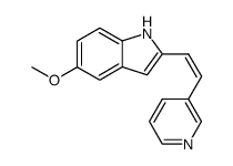 cis-1-(5-methoxy-2-indolyl)-2-(3-pyridyl)ethylene结构式