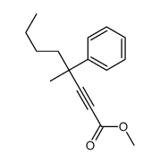 methyl 4-methyl-4-phenyloct-2-ynoate结构式