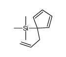 trimethyl-(1-prop-2-enylcyclopenta-2,4-dien-1-yl)silane结构式