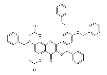 5,8-Diacetoxy-3,3',4',7-tetrakis(benzyloxy)flavon结构式