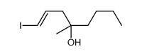 1-iodo-4-methyloct-1-en-4-ol结构式