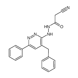 cyanoacetic acid N'-(4-benzyl-6-phenyl-pyridazin-3-yl)-hydrazide结构式