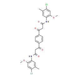 4,4'-dichloro-2,2'-dimethoxy-5,5'-dimethyl-alpha,alpha'-terephthaloyldiacetanilide结构式