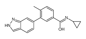 N-环丙基-3-(1H-吲唑-6-基)-4-甲基苯甲酰胺结构式