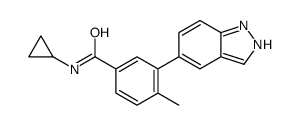 N-环丙基-3-(1H-吲唑-5-基)-4-甲基苯甲酰胺结构式