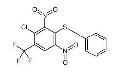 4-chloro-1,3-dinitro-2-phenylsulfanyl-5-(trifluoromethyl)benzene结构式