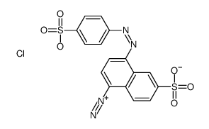 6-sulfo-4-[(4-sulfophenyl)diazenyl]naphthalene-1-diazonium,chloride Structure