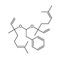 [2,2-bis[(1,5-dimethyl-1-vinyl-4-hexenyl)oxy]ethyl]benzene Structure