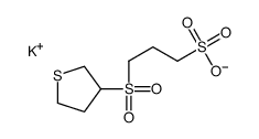 potassium 3-[(tetrahydro-3-thienyl)thio]propane-1-sulphonate S,S-dioxide结构式