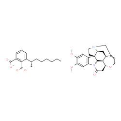 Strychnidin-10-one, 2,3-dimethoxy-, compd. with (S)-mono(1-methylheptyl)-1,2-benzenedicarboxylate (1:1)结构式