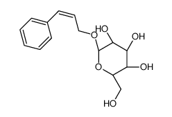 3-苯基-2-丙烯基 beta-D-吡喃葡萄糖苷结构式