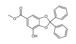 7-HYDROXY-2,2-DIPHENYL-BENZO[1,3]DIOXOLE-5-CARBOXYLIC ACID METHYL ESTER structure