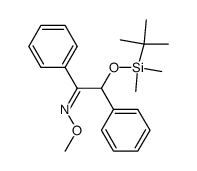 (Z)-2-[[(1,1-dimethylethyl)dimethylsilyl]oxy]-1,2-diphenylethanone O-methyloxime结构式