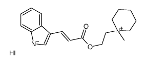 2-(1-methylpiperidin-1-ium-1-yl)ethyl (E)-3-(1H-indol-3-yl)prop-2-enoate,iodide Structure