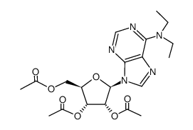2',3',5'-tri-O-acetyl-N6,N6-(diethyl)adenosine Structure