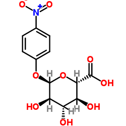 4-Nitrophenyl α-D-glucopyranosiduronic acid structure