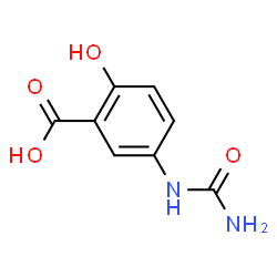 Benzoic acid, 5-[(aminocarbonyl)amino]-2-hydroxy- (9CI)结构式