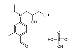 4-[2,3-dihydroxypropyl(ethyl)amino]-2-methylbenzaldehyde,sulfuric acid结构式