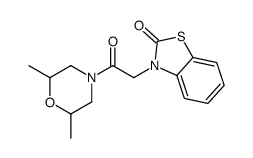 3-[2-(2,6-dimethylmorpholin-4-yl)-2-oxoethyl]-1,3-benzothiazol-2-one Structure