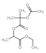 Propanoic acid,2-(acetyloxy)-2-methyl-, 2-ethoxy-1-methyl-2-oxoethyl ester结构式