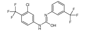 1-[3-chloro-4-(trifluoromethyl)phenyl]-3-[3-(trifluoromethyl)phenyl]urea结构式