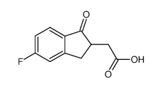 5-fluoro-2,3-dihydro-1-oxo-1H-indene-2-acetic acid结构式