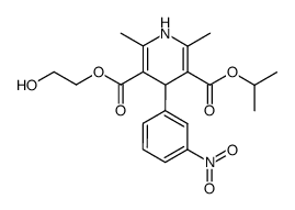 1,4-Dihydro-2,6-dimethyl-4-(3-nitrophenyl)pyridine-3,5-dicarboxylic acid 3-isopropyl 5-(2-hydroxyethyl) ester结构式