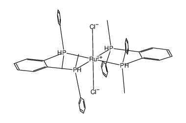 trans-dichlorobis[(R,R)-1,2-phenylenebis(methylphenylphosphine-P)]ruthenium(II)结构式