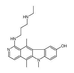 1-[[3-(Ethylamino)propyl]amino]-5,6,11-trimethyl-6H-pyrido[4,3-b]carbazol-9-ol结构式