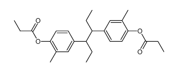 [2-methyl-4-[4-(3-methyl-4-propanoyloxy-phenyl)hexan-3-yl]phenyl] propanoate Structure