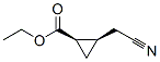 Cyclopropanecarboxylic acid, 2-(cyanomethyl)-, ethyl ester, cis- (9CI) Structure
