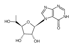 7-(6-deoxy-beta-D-allofuranosyl)hypoxanthine结构式