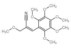 Propene, 2-cyano-3-methoxy-1-[2,3,4,5,6-pentamethoxyphenyl]-结构式