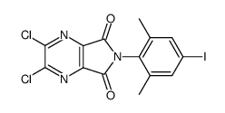 2,3-dichloro-6-(2,6-dimethyl-4-iodophenyl)-5H-pyrrolo[3,4-b]pyrazine-5,7(6H)-dione结构式