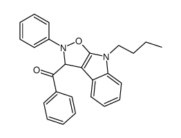 2-phenyl-3-benzoyl-8-butylisoxazolino(3,4-b)indole结构式
