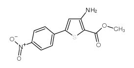 3-氨基-5-(4-硝基苯基)噻吩2-羧酸甲酯结构式