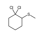 1,1-dichloro-2-methylsulfanylcyclohexane结构式
