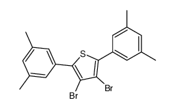 3,4-dibromo-2,5-bis(3,5-dimethylphenyl)thiophene Structure