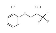 3-(2-bromophenyl)sulfanyl-1,1,1-trifluoropropan-2-ol结构式