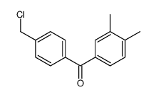 [4-(chloromethyl)phenyl]-(3,4-dimethylphenyl)methanone Structure