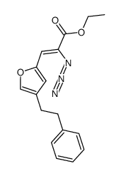 ethyl 2-azido-3-(4-phenethyl-furan-2-yl)-acrylate结构式